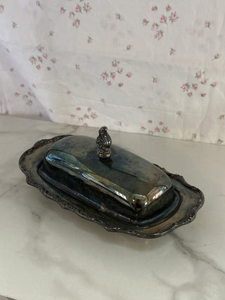 Vtg International Silver Company Butter Dish - RSV|107755