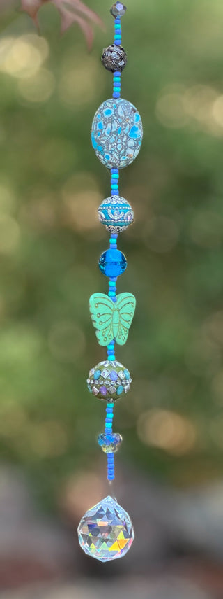 blue butterfly garden charm djs designs|79430