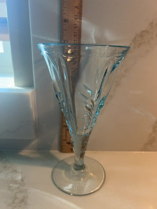 Set of 6 Fostoria Glass Company "Baroque" Light Blue Water Goblet