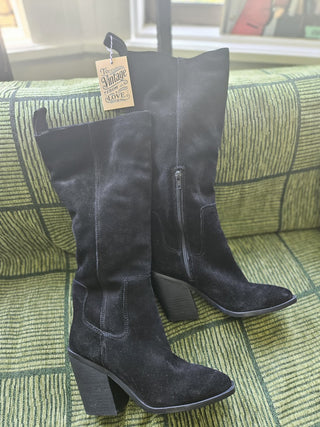 Steve Madden Suede SEVEN Western Boots (8.5) MTS|94476