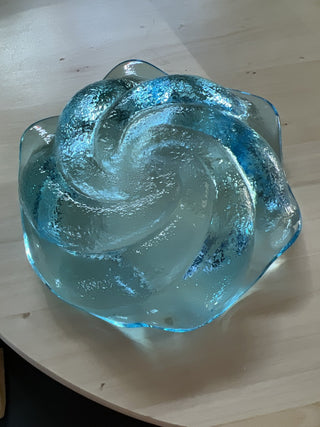 Fenton aqua swirl glass dish  RSV|66320