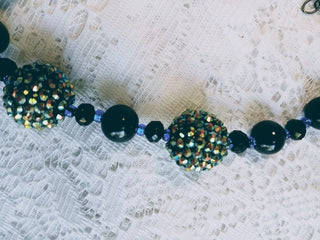 Bright Blue Beaded Necklace|105041