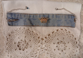 Denim Choker with Crown 2|115051