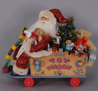 Christmas Vintage Karen Didion Collection Santa with lighted tree full of toys for all boys and girls list #62 VV MTS|95376