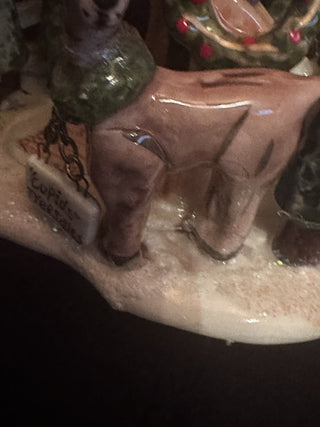 Blue Sky Cupids Christmas Trees Tea Light Candle holder 2009 #62 VV MTS|126184