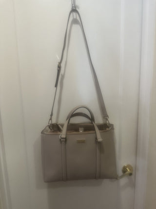 Kate Spade Newbury Lane Loden Satchel handbag Biege Leather shoulder strap purse approx. 14"#63 VV MTS