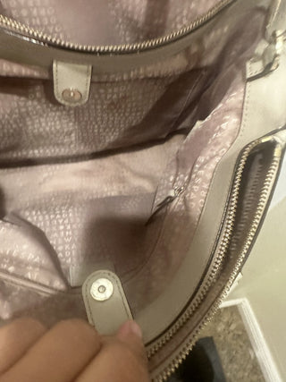 Kate Spade Newbury Lane Loden Satchel handbag Biege Leather shoulder strap purse approx. 14"#63 VV MTS