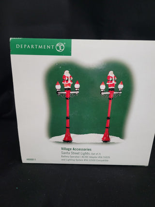 Dept 56 Village Access. Santa Street Lights Set of 2 in Box RCD|130630