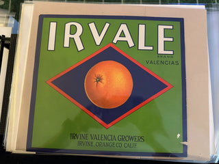 Irvale Authentic Citrus Farm Crate Label EC042 MTS