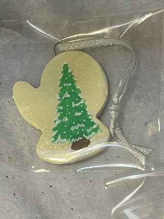 Handcrafted lg Tree Clay Mitten Ornament | Gift tag RSV|129644