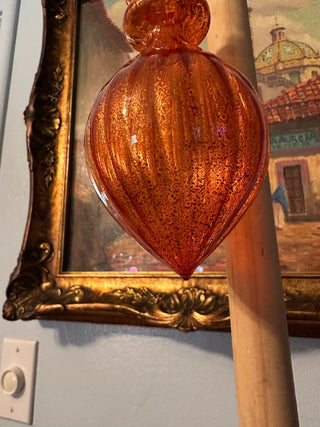 Ornament Orange Swirl Glass MTS|86671
