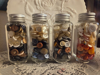 4-1/4" Tall Bottle of Vintage Buttons, RCD|115986