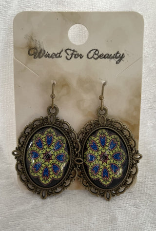 ornate oval earrings RSV