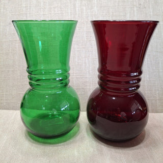 Vintage Anchor Hocking Ruby Glass Vase MTS|124114