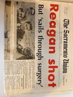 #2688 Newspaper Reagan Shot 1981 RSV