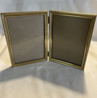 Vntg 5x7 double brass frame-RSV|80589