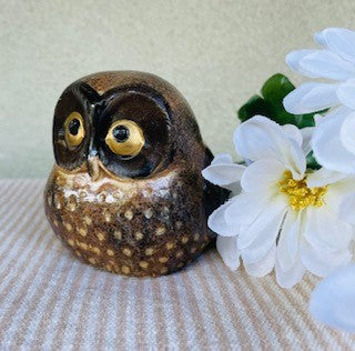 VTG Otagiri Spotted Owl Figurine Japan RCD|102757