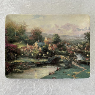 vtg Thomas Kinkade ceramic tray/dish RSV