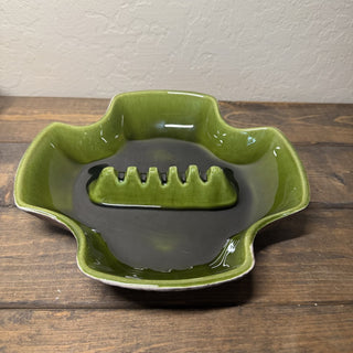 MCM USA Pottery Green Ashtray MTS|120717