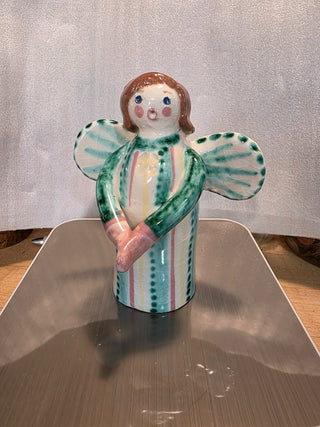MTS Vtg Ceramic Hand Painted Angel w/Stripes|127218