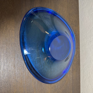 MCM Scandinavian Blue Art Glass Bowl RCD|101833