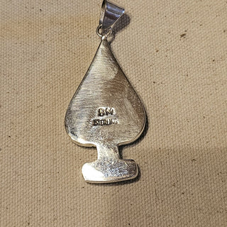 Sterling signed galaxy inlaid pendant