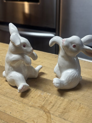 Vintage Bunnies Salt & Pepper Ceramic Hanging|58072