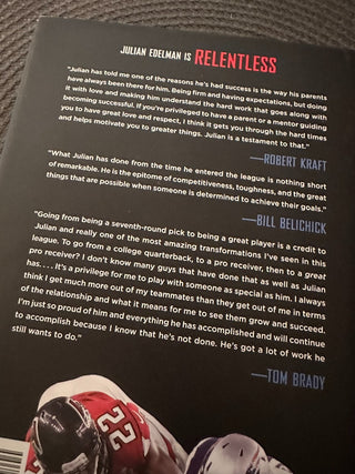 Book: Relentless Julian Edelman MTS|88442
