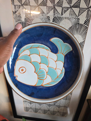 SALE - Japanese Mitsumine Minoyaki Fish Plate/Bowl