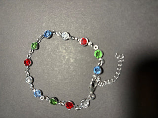 multi colored round stone bracelet RSV