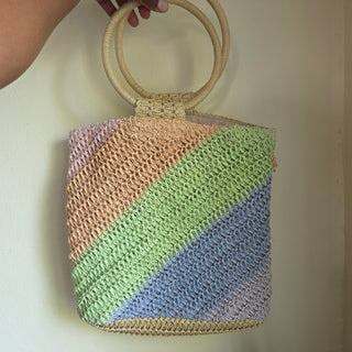 SALE - Art Class Striped Straw Tote Bag