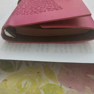 PINK faux leather junk journal  Butterfly dress