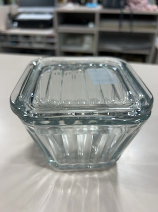 12F Anchor Hocking Retro Ribbed Square Glass Refrigerator Dish RSV