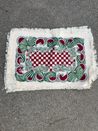 JP Set of 4 NEW vintage woven watermelon placemats