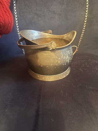 Vintage Brass Cauldron with handle 19th Century #47 VV MTS