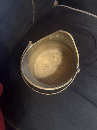 Vintage Brass Cauldron with handle 19th Century #47 VV MTS