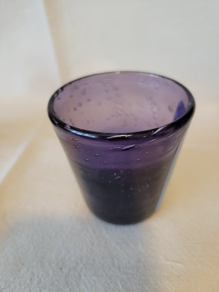 Hand Blown Purple Art Glass Candle Holder - Each RCD|61394