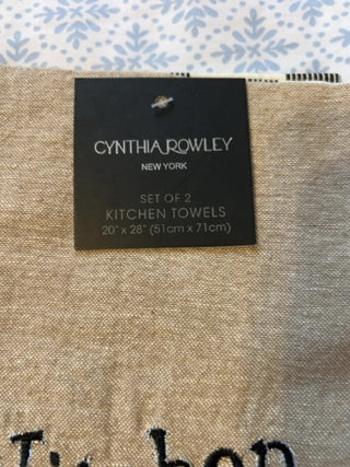 JP NEW SET OF 2 Cynthia Rowley Halloween Dish Kitchen Towels Witchen In The Kitchen RSV