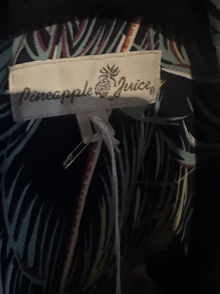 (Lg) Pineapple Juice Mens Hawaiian Palm Shirt #47 VV MTS|98260