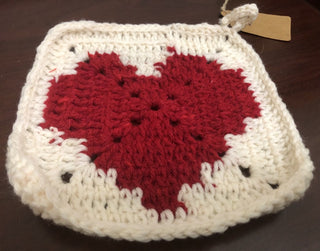 Crochet Red Heart Pot Holder MTS|145521