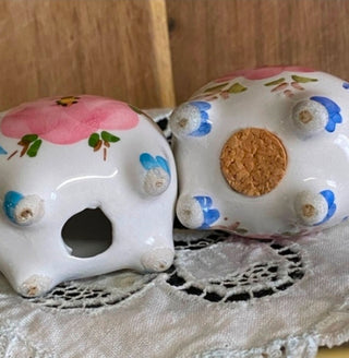 Vintage Ceramic Pig Salt/Pepper Shakers- RSV