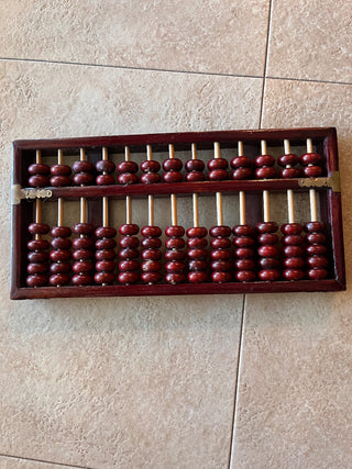 vtg abacus,w/brass, as found|84671