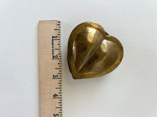 Vintage brass heart trinket box RSV