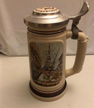 Avon Collectible 1986 Nautical Beer Stein building of American The Shipbuilder 1986 #47 VV MTS|109352