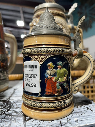 Miniture Stein w/Pewter Lid B351 RSV|72606