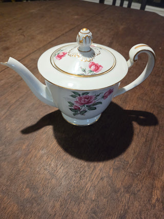 Vtg Noritake Linda Rose Teapot- Chip on Spout- RSV