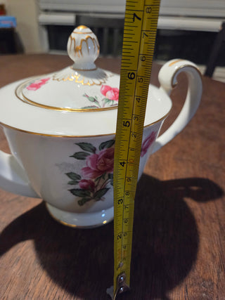 Vtg Noritake Linda Rose Teapot- Chip on Spout- RSV