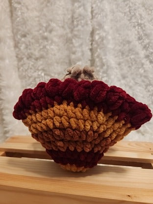 Turkey: Crocheted- tan, red, yellow, orange, 6"