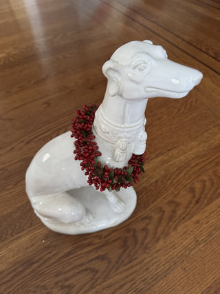 Vtg Ceramic Whippet Greyhound Statue MTS|95644