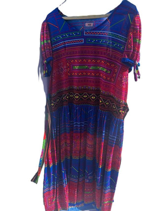 Hmong Inspired Needlework Design Machine Print Dresses|113594